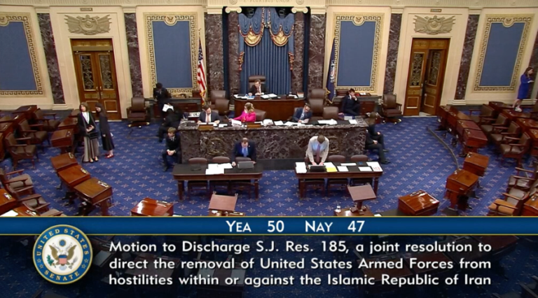 Senate Advances Resolution to Curb Trump’s Iran War Powers