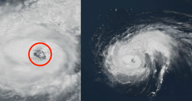 Ancient Alien Face, Looks Human In Eye of Hurricane, UFO Sighting News, A sign from aliens.