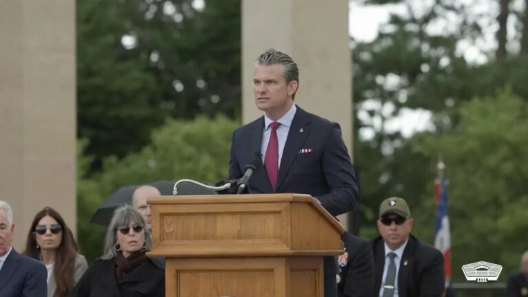Hegseth Compares D-Day Troops to Europe’s Migrants