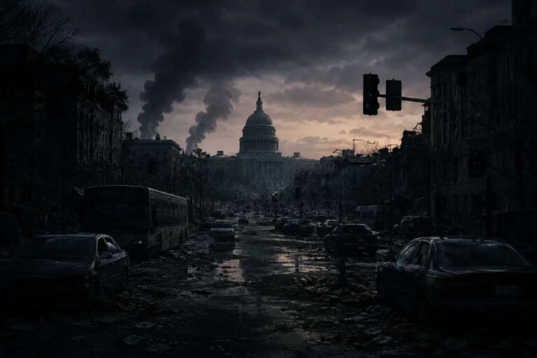 The Six Stages of America’s Collapse After the Day the Lights Never Came Back