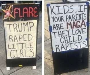 “Kids, if Your Parents Are MAGA, They Love Child Rapists” Sign Protected by First Amendment