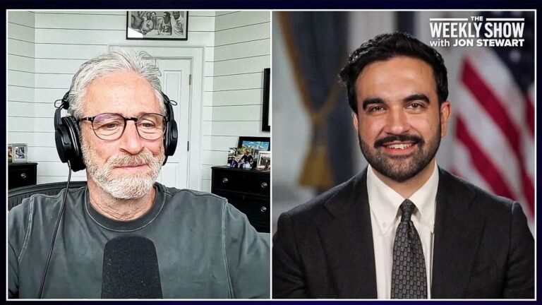 Zohran Mamdani tells Jon Stewart socialism is just having a library