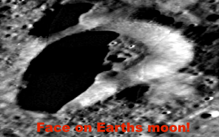 Another face in a crater on Earths moon, but this time it has human eyes! WTH…this @#$# is getting real. UFO UAP Sighting News. VIDEO!