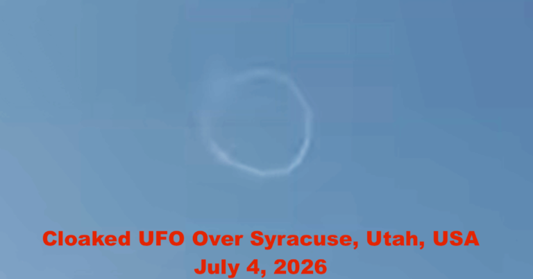 Disk Passes Over Home In Syracuse, Utah July 4, 2026, UAP Paranormal Sighting Breaking News.