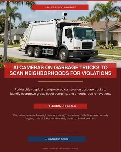 Garbage Trucks Surveillance Florida Neighborhoods