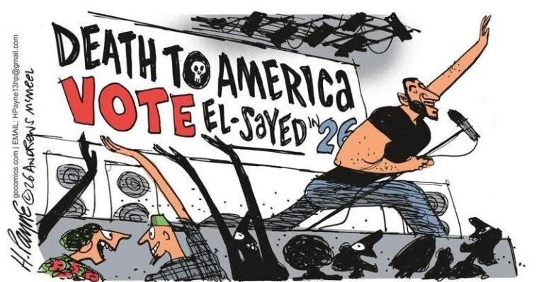 Is He a Jihadist? A Commie? Cartoonists Can’t Decide How to Smear El-Sayed